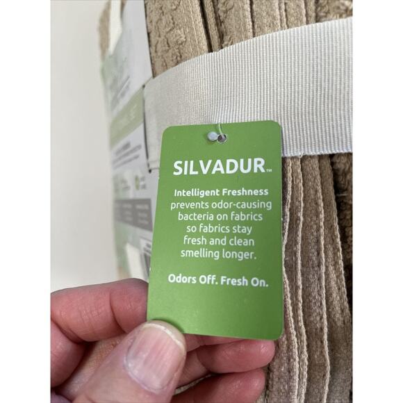 Truly Calm Bath Towel Set Beige Linen 6 Piece Bath Hand Washcloth 100% Cotton - Picture 5 of 7